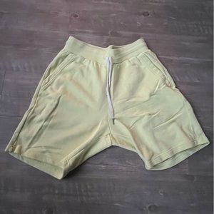 John Eliot sweat shorts L yellow